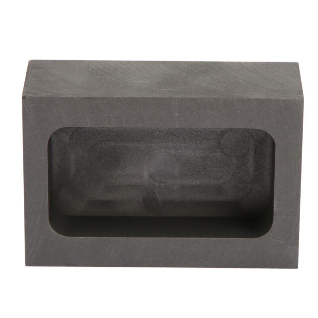 Rectangle Graphite Ingot Mold Heating Cooling Melting Mould 2.2X1.5X0.8in FS1