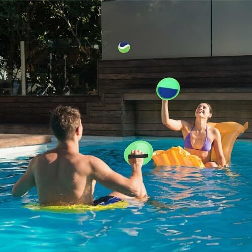 Outside Toys for Kids Ages 4-8-Ball Catch Games Lawn Game Paddle Toss Green 4 - Picture 7 of 7