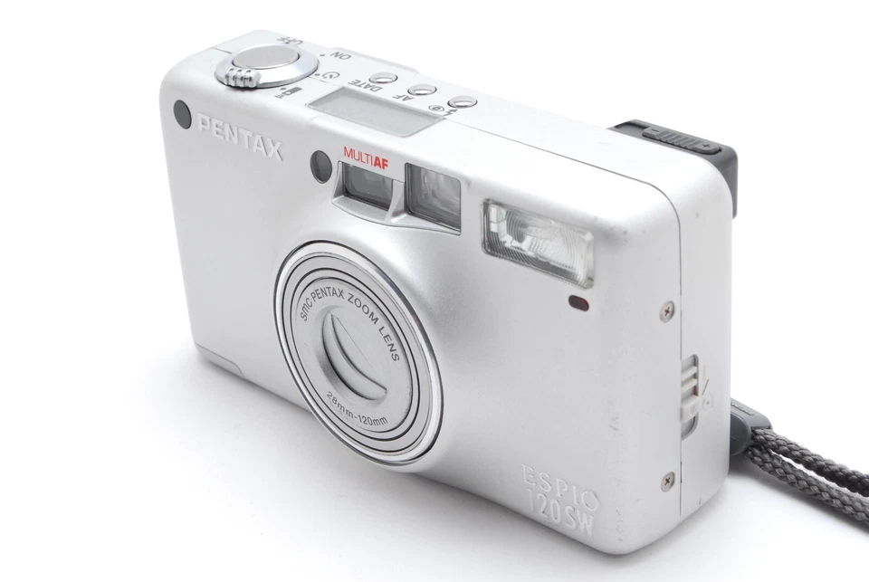 【COMO NUEVA con correa】Pentax Espio 120 SW Silver Point & Shoot 35 mm Cámara fotográfica JAPÓN Foto 3 de 4
