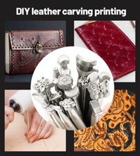 20Pcs/Set Metal Leather Pattern Stamping Tools Set Carving Printing Stamps