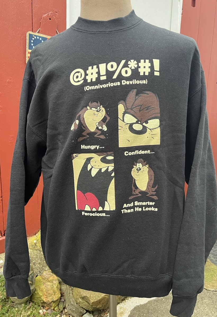 Vintage 90s Taz Tasmanian Devil Crewneck Sweatshirt Size XL Warner