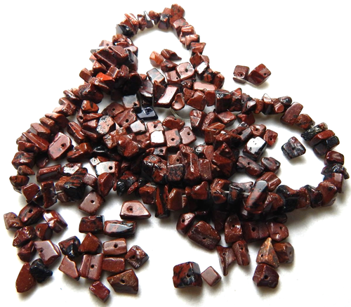 Riesiges 490ct Set Mahagoni Obsidian Perlen Natürliche Erde Abgebaut Gebohrt USA - Bild 4 von 5