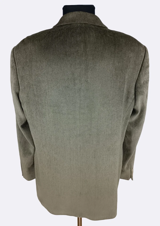 KENZO Homme Mens Light Gray Velvet Blazer Jacket Size 52 / XL / UK/US 42 - Image 3 of 4