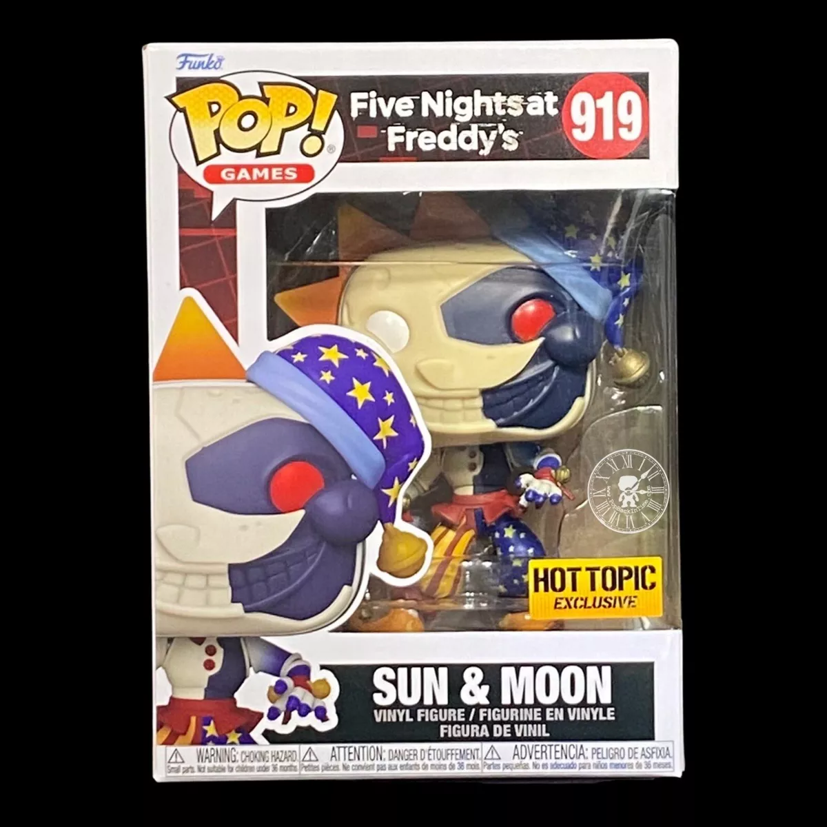 Funko Pop! Games #919 Five Nights at Freddy's Sun & Moon (HT) + Protector  *Mint*