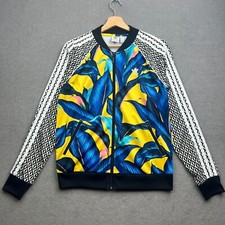 Adidas Farm Rio Jacke Damen UK 12 S Palm Leaf Originals Full Zip Jungle Trefoil