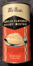 Vintage McNESS Vanilla Dessert Mix Tin Can 18 oz, Freeport IL