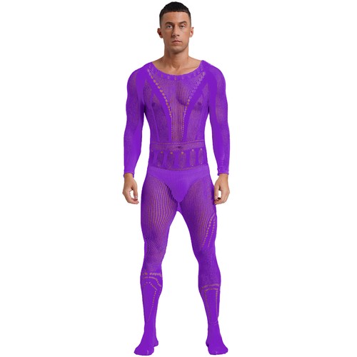 Sexy Mono Para Hombres Transparente Body Camisón Bodystocking Red Ropa de dormir - Imagen 22 de 58