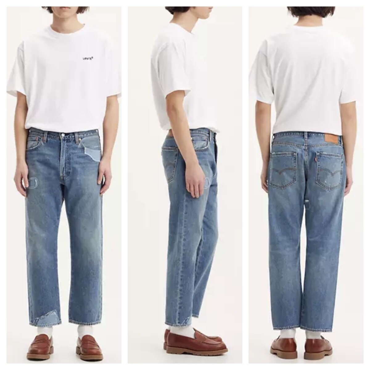 Levi's Premium 551Z Sz 28 Authentic Straight 1961 Destructed Jeans