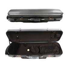 Hard Violin Case 4/4 mixed Carbon Fiber Case with Music sheet bag  Strap  Lock