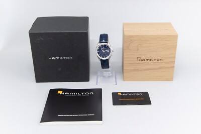 NEAR MINT w/Box** Hamilton JAZZMASTER H324510 Quartz Navy NEAR MINT w/Box** Hamilton JAZZMASTER H324510 Quartz Navy