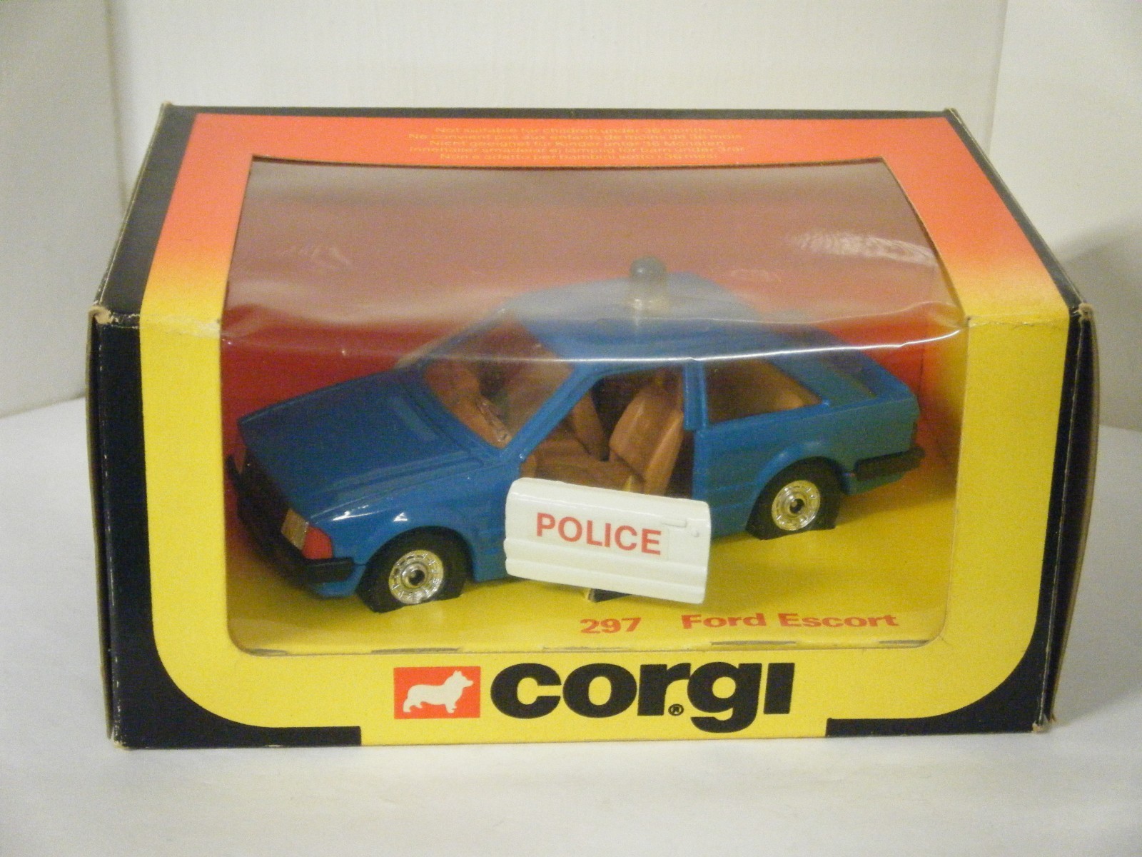Corgi No 297 Ford Escort Police - bluee White (Original 1981 Boxed) Corgi No 297 Ford Escort Police - bluee White (Original 1981 Boxed)