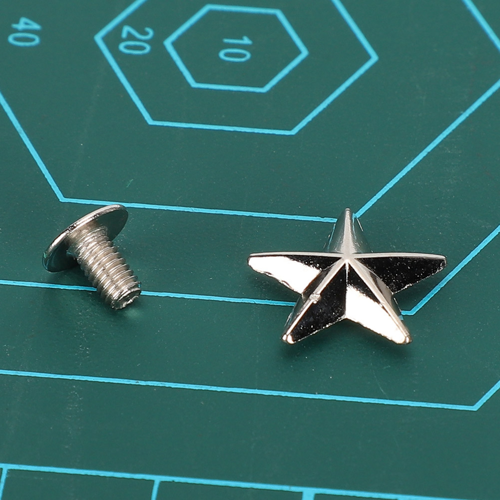 50 Sets Leather Rivets Star Shape Rivet With Screw Metal Studs Leather