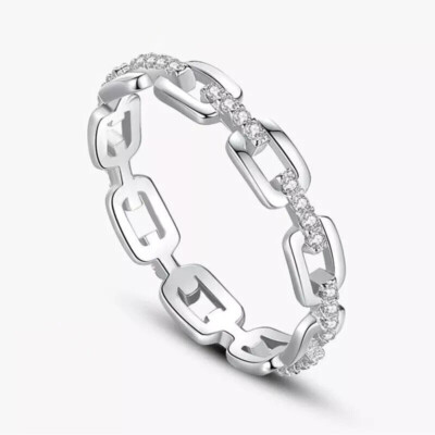 Eternity Engagement Promise Ring 14K White Gold Over 2.2 Ct Simulated Diamond