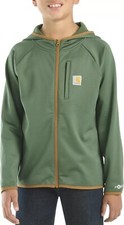 Carhartt Boys' Force Full-Zip Sweatshirt Green