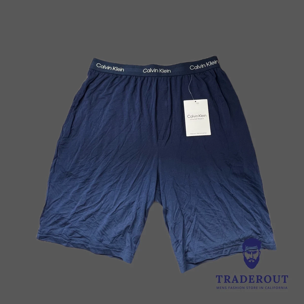 Calvin Klein CK men blue ultra soft modal Lounge sleep shorts size S M