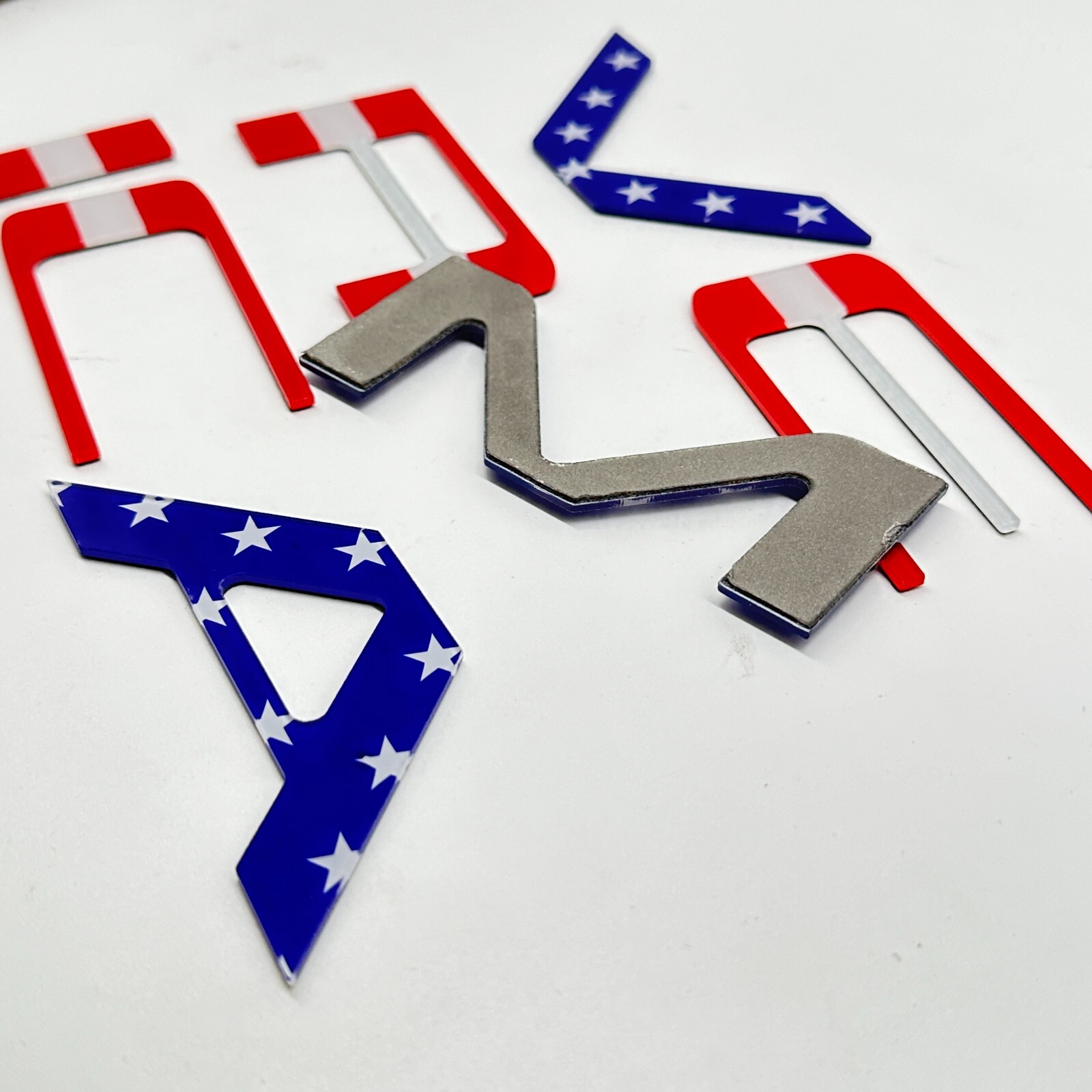 USA Flag Tailgate Insert Letters Adhesive Emblems For 2022-2024 MAVERICK Badges