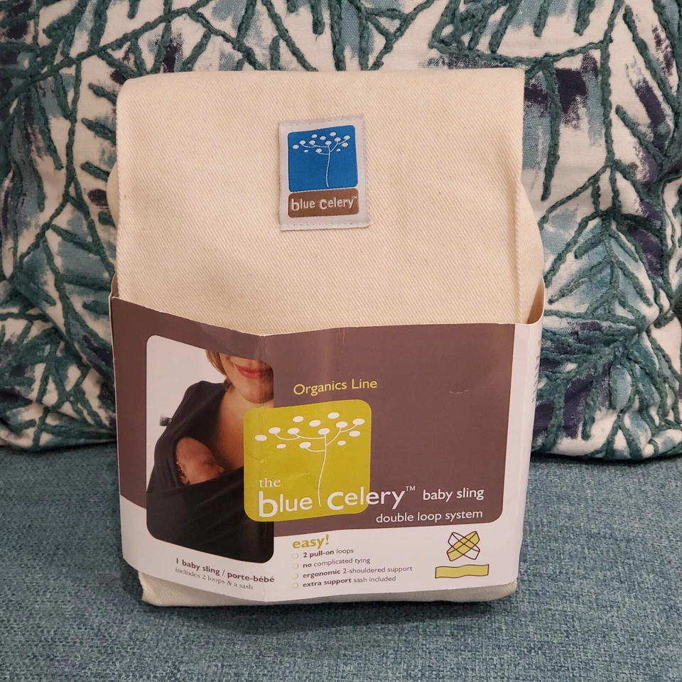 Blue Celery Ergonomic Organic Cotton Light-Weight Double Loop System Baby Sling — 第 2/4 张图片