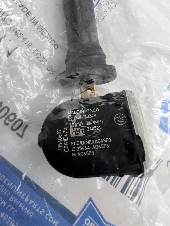 Sensor de presión de neumáticos TPMS a presión genuino para camioneta GM Chevrolet 13540607 OEM Foto 3 de 4