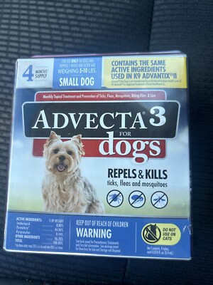 Advecta Topical Flea Treatment for Small Dogs 5-10lbs Month Supply  SameDayFS 818145016813|