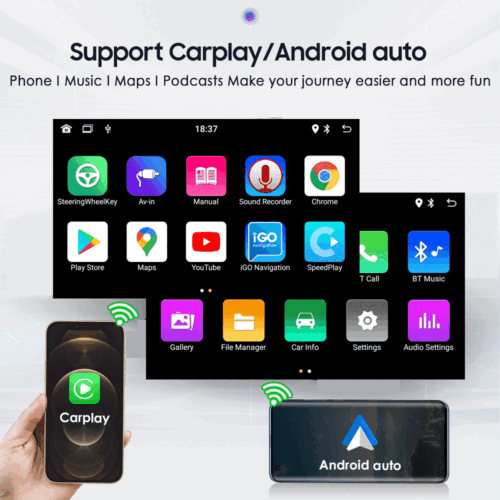 Autoradio CarPlay für VW Golf Mk4 Transporter T5 GPS Radio Sat Navigator WIFI BT - Bild 4 von 11