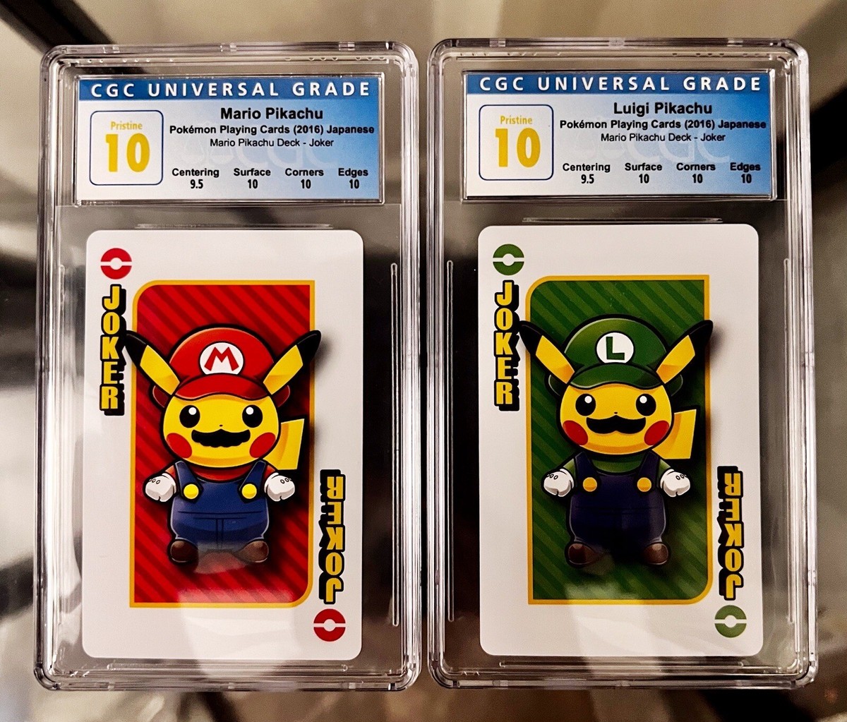 Pokemon Mario & Luigi Joker Set Super Rare Cards slab ONE OF