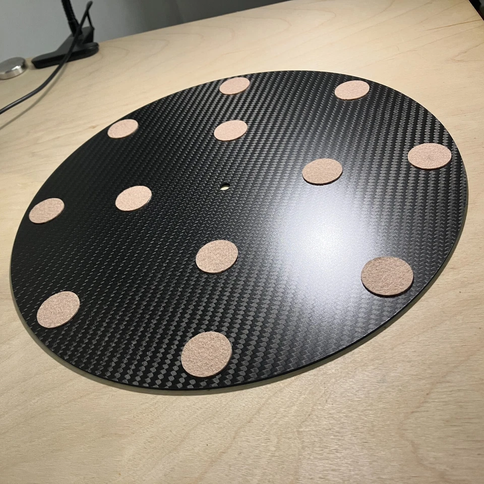 коврик проигрывателя из войлока + углеродного волокна для Garrard 301 401 Micro Seiki - Изображение 2 из 3