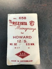 NuREZISTA Mainspring 658 for Howard 12s Factory No. 552 - Steel