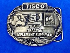 1988 Tisco Tractor Implement Supply Agriculture Farm Farming 51 Year Belt Buckle