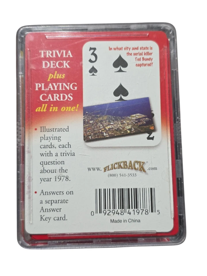 Flickback 1978 Trivia Playing Cards: Birthday or Anniversary Gift - Image 3 of 4