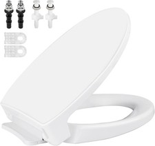 SS114 Toilet Seat Replacement Compatible with TOTO, Elongated Soft Close