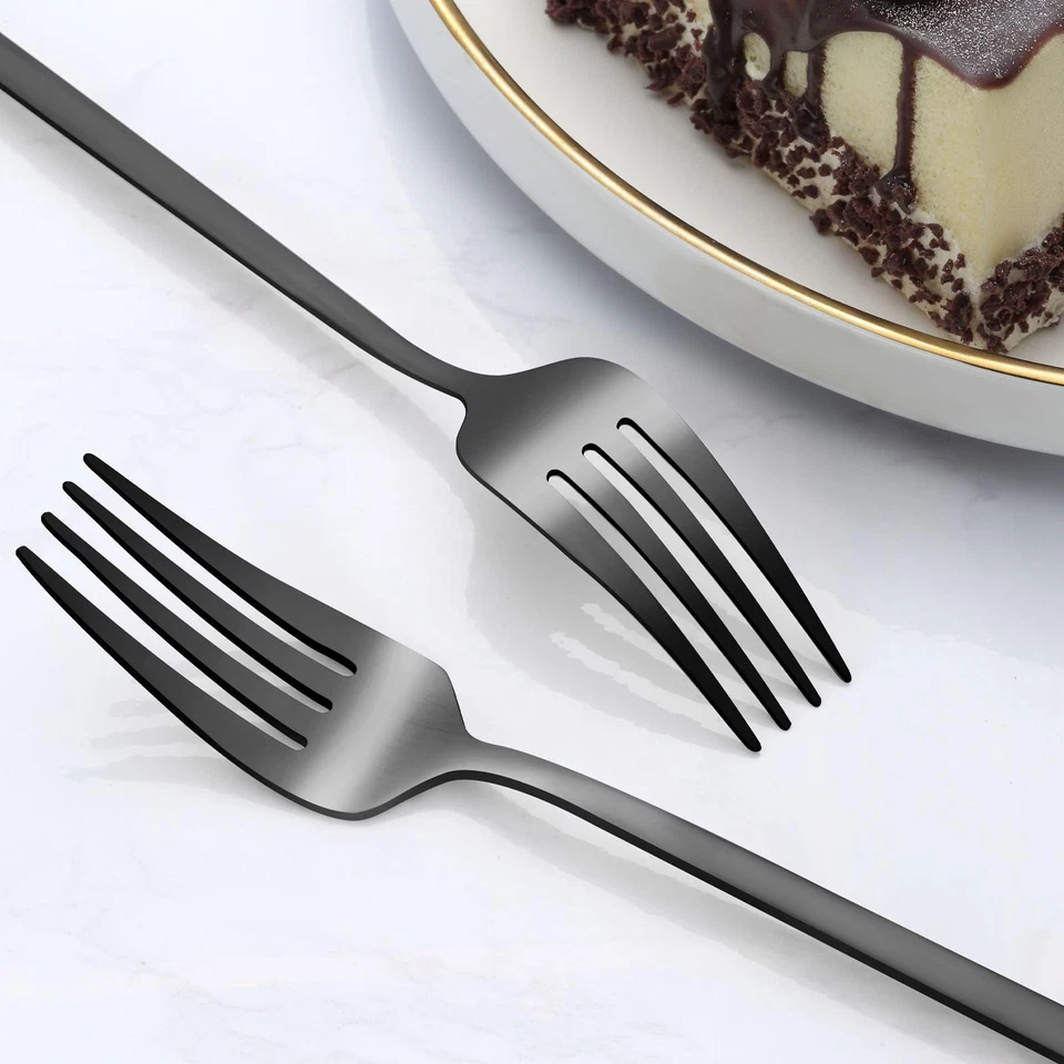 36-Pcs Matte Black Dinner Forks, 8.4 Inch Forks Silverware, Stainless Steel F... - Image 3 of 4