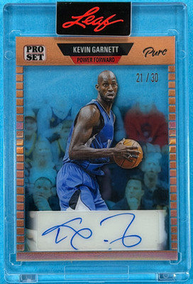 Kevin Garnett 2023 Leaf Pro Set Pure Bronze #89-KG1 Autographed Auto /30 Encased