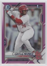 2021 Bowman Chrome Prospects Fuchsia Refractor 25/199 Malcom Nunez #BCP-226 s7f