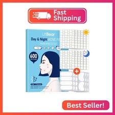 LitBear Pimple Patches for Face, 600 Counts Day and Night Acne Patches, Hydrocol