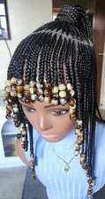 Fringe Cornrow Braided Wigs Full Lace braid with bang Number 2