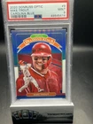 Mike Trout  2020 Panini Donruss Optic Diamond Kings Carolina Blue PSA 9