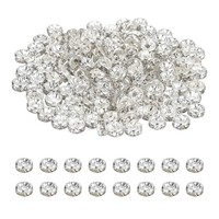 4Mm Rondelle 200 Stk Kristall Perlen FüR Schmuck Diy Silber