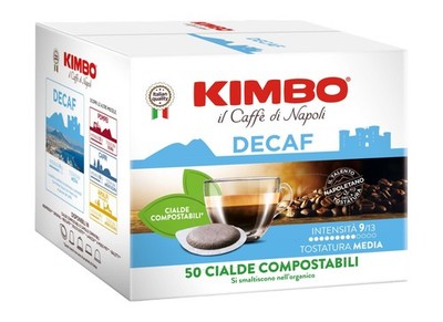 COFFEE KIMBO DECAFFEINATO - DECAFFEINATED - Box 50 PODS ESE44 7.3g