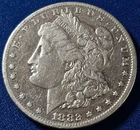 A 1882-CC Morgan Silver Dollar Carson City Mint – Circulated Example