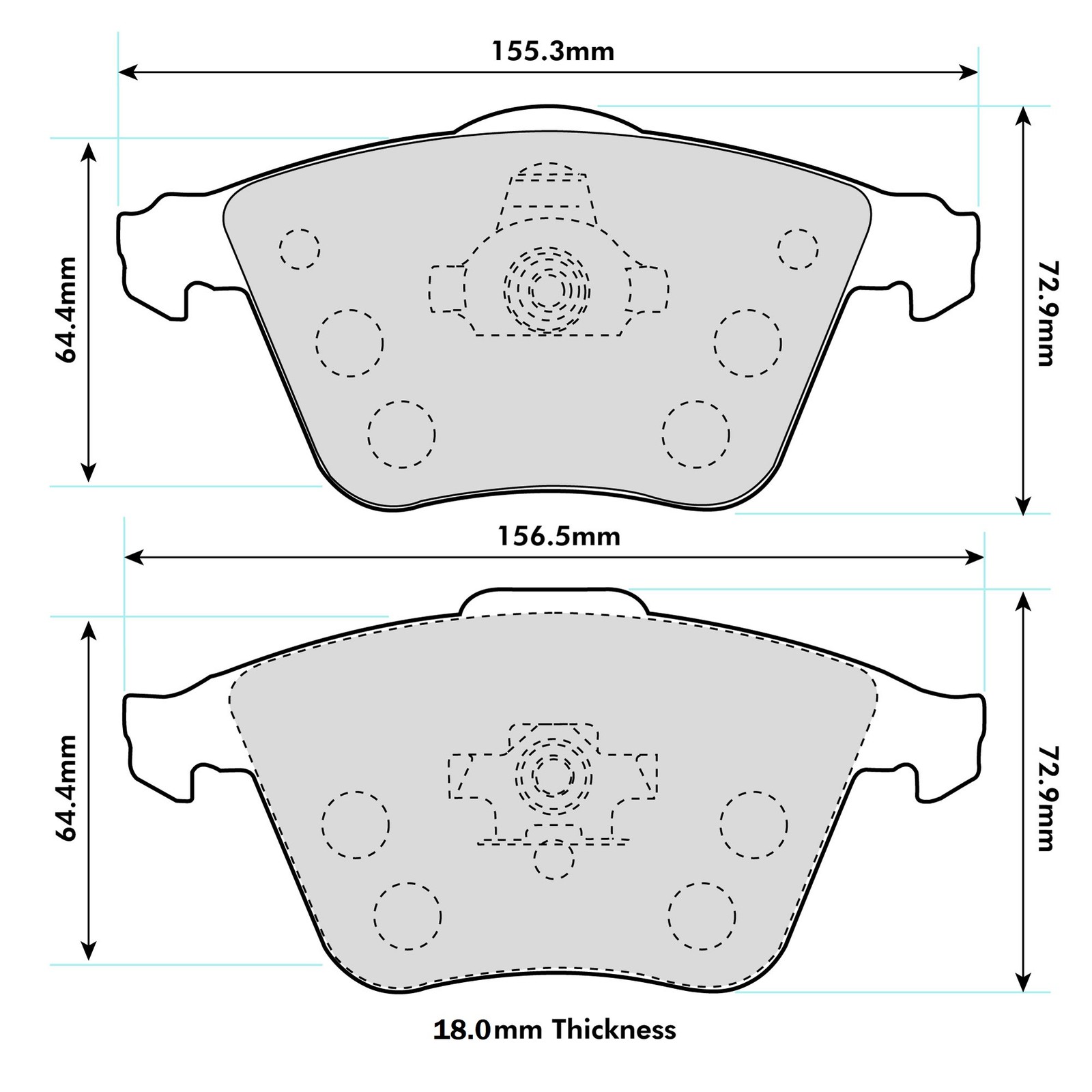 Ferodo DS2500 Front Brake Pads For Ford (Inc Focus MK2 ST225), Saab & Volvo