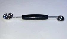 Ekco Stainless Steel Double End Melon Baller - Black Plastic Handle