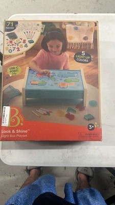 B. toys Look & Shine Light Box Playset 71pc Learning Lightbox USB-C New