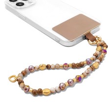Phone Charm with Gold Metal Chain - Detachable Phone Lanyard Hands-Free Wri...