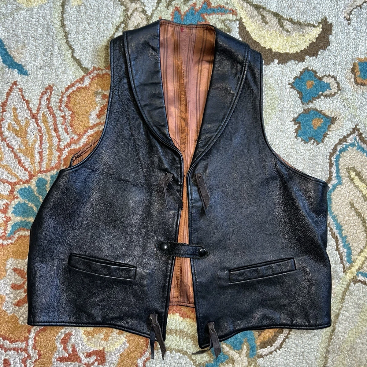 Leather 1970s Vintage Vests for Men for sale | eBay