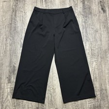 Halara Womens Pants XL Black Pull On Wide Leg High Waist Pleated Stretch Comfy