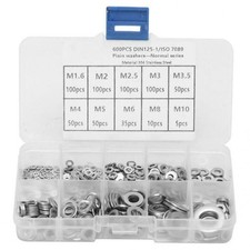 Flat Washers 10 Specifications 304 Stainless Steel 600 Pcs Assortment Kit