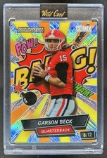 2024 Wild Card Alumination Comix Carson Beck Lazers Yellow Orange Pow! #8/12