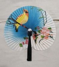 Vintage 80s Vintage Folding Chinese Paper Fan