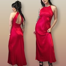 Zum Zum Prom Dress Maxi Gown Red 90s Y2K Whimsigoth Vampy Dark Romantic Medium
