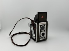 Vintage Kodak Duaflex IV Brown Camera Kodar Lens 620 Film TLR Box w Strap USA